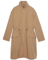 Gucci - Hooded Pattern-Detail Coat - Lyst