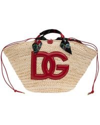 Dolce & Gabbana - Logo Patch Shopping Bag - Lyst