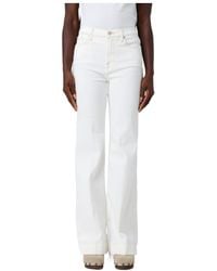 7 For All Mankind - Tailorless Modern Dojo Contrast-Stitching Jeans - Lyst