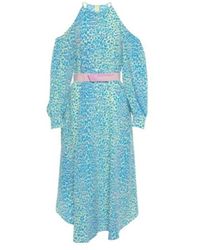 Stella McCartney - Animal-Print Silk Midi Dress - Lyst