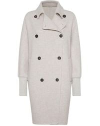 Brunello Cucinelli - Monili Embellished Hand-Finished Coat - Lyst