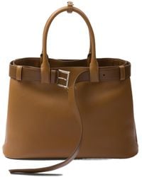 Prada - Open-Top Large Belted Handbag - Lyst