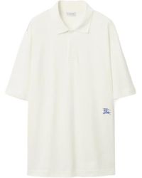 Burberry - Equestrian Knight-Embroidered Short Sleeved Polo Shirt - Lyst
