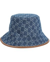 Gucci - Monogrammed Denim Bucket Hat - Lyst