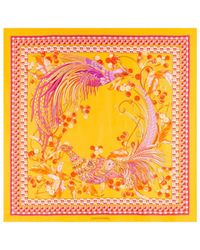 Ferragamo - Printed Silk Scarf - Lyst