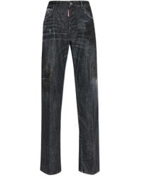 DSquared² - San Diego Straight-Leg Distressed Jeans - Lyst
