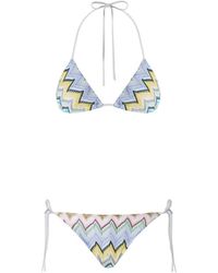 Missoni - Zigzag-Knit Triangle Bikini - Lyst