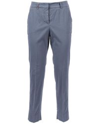 Peserico - Turn-Up Hem Tapered Trousers - Lyst