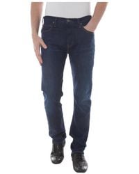 Armani Jeans - Logo Logo Denim Trousers - Lyst