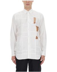Comme des Garçons - Comme Des Garçons Shirt Cut-Out Buttoned Shirt - Lyst