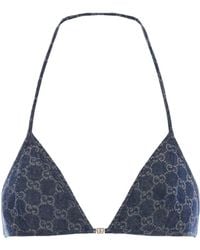 Gucci - Gg Light Cotton Denim Jacquard Top - Lyst
