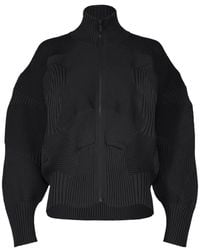 Issey Miyake - Kone Kone Ribbed Knitted Jacket - Lyst