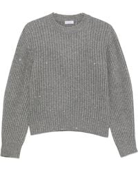 Brunello Cucinelli - Sequin-Embellished Ribbed-Knit - Lyst