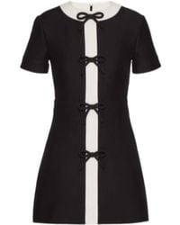 Valentino - Crepe Couture Short Dress - Lyst