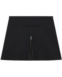 Courreges - Courrèges Mid-Rise Zip-Detailed Twill Mini Skirt - Lyst
