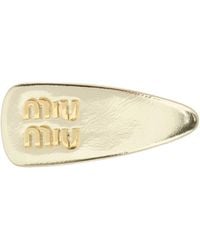 Miu Miu - Logo-Lettering Hair Clip - Lyst