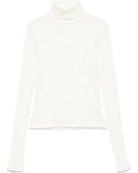 RE/DONE - Ribbed Roll-Neck Top - Lyst