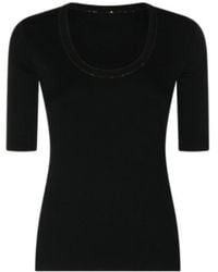 Fabiana Filippi - Scoop Neck Half-Sleeve T-Shirt - Lyst