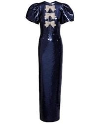 Rebecca Vallance - Cressida Puff-Sleve Sequined Gown - Lyst