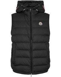 Moncler - Solid Color Casual Hooded Vest - Lyst