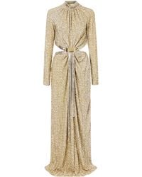 Rabanne - Rabanne Cut-Out Sequin-Embellished Maxi Dress - Lyst