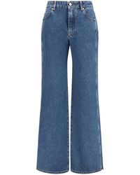 Balmain - High-Rise Wide-Leg Jeans - Lyst