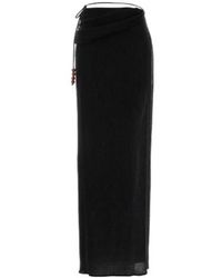 Magda Butrym - Draped Long Skirt - Lyst
