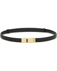 Ferragamo - Ferragamo Rectangular Buckled Thin Belt - Lyst