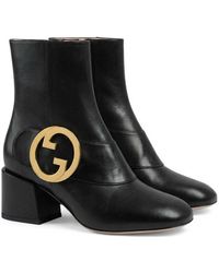 Gucci - Blondie Logo-Plaque Ankle Boots - Lyst