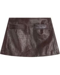 Frankie Shop - Rory Croc-Embossed Mini Skirt - Lyst