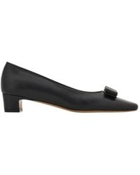 Ferragamo - Ferragamo Iconic Bow Pumps - Lyst