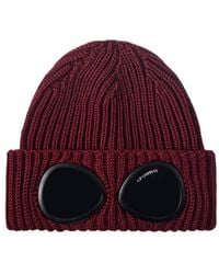C.P. Company - Goggle Ribbed Beanie Hat - Lyst