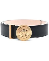 Versace - Logo Plaque Buckle Belt - Lyst