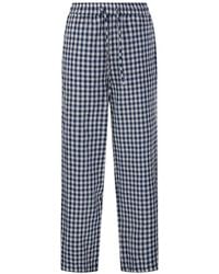 DUNST - Checked Drawstring Trousers - Lyst