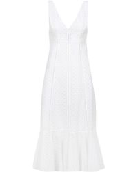 Philosophy Di Lorenzo Serafini - Broderie-Anglaise Midi Dress - Lyst