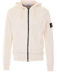 Stone Island - Zip-Up Drawstring Hoodie - Lyst