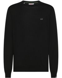 Sun 68 - Crew Neck Logo Jumper - Lyst
