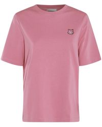 Maison Kitsuné - Maison Kitsuné Fox Head Patch Crewneck T-Shirt - Lyst
