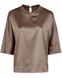 Peserico - Beaded-Collar Shirt - Lyst