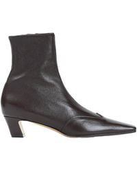 KHAITE - Square-Toed Short Boots - Lyst