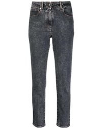 Peserico - Stonewashed Cropped Skinny Jeans - Lyst