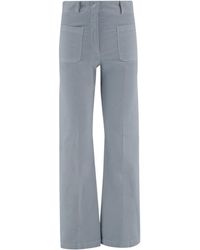 Ql2 - Nina Flared Velvet Pants - Lyst