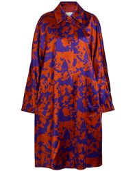 Dries Van Noten - Roolsy Printed Satin Coat - Lyst