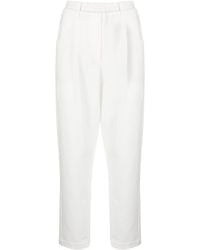 Brunello Cucinelli - Straight-Leg Cropped Pants - Lyst