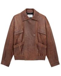 Saint Laurent - Aged Lambskin Bomber Jacket - Lyst