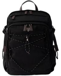 Prada - Speedrock Re-Nylon And Leather Backpack - Lyst