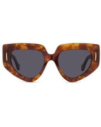 Loewe - Anagram Geometric Frame Sunglasses - Lyst