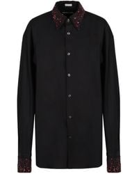 Dries Van Noten - Long-Sleeved Embellished Neck Shirt - Lyst