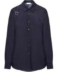 McQueen - T-Bar Harness Denim Shirt - Lyst