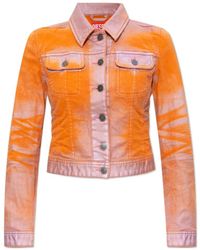 DIESEL - De-Slimmy-S Cropped Denim Jacket - Lyst